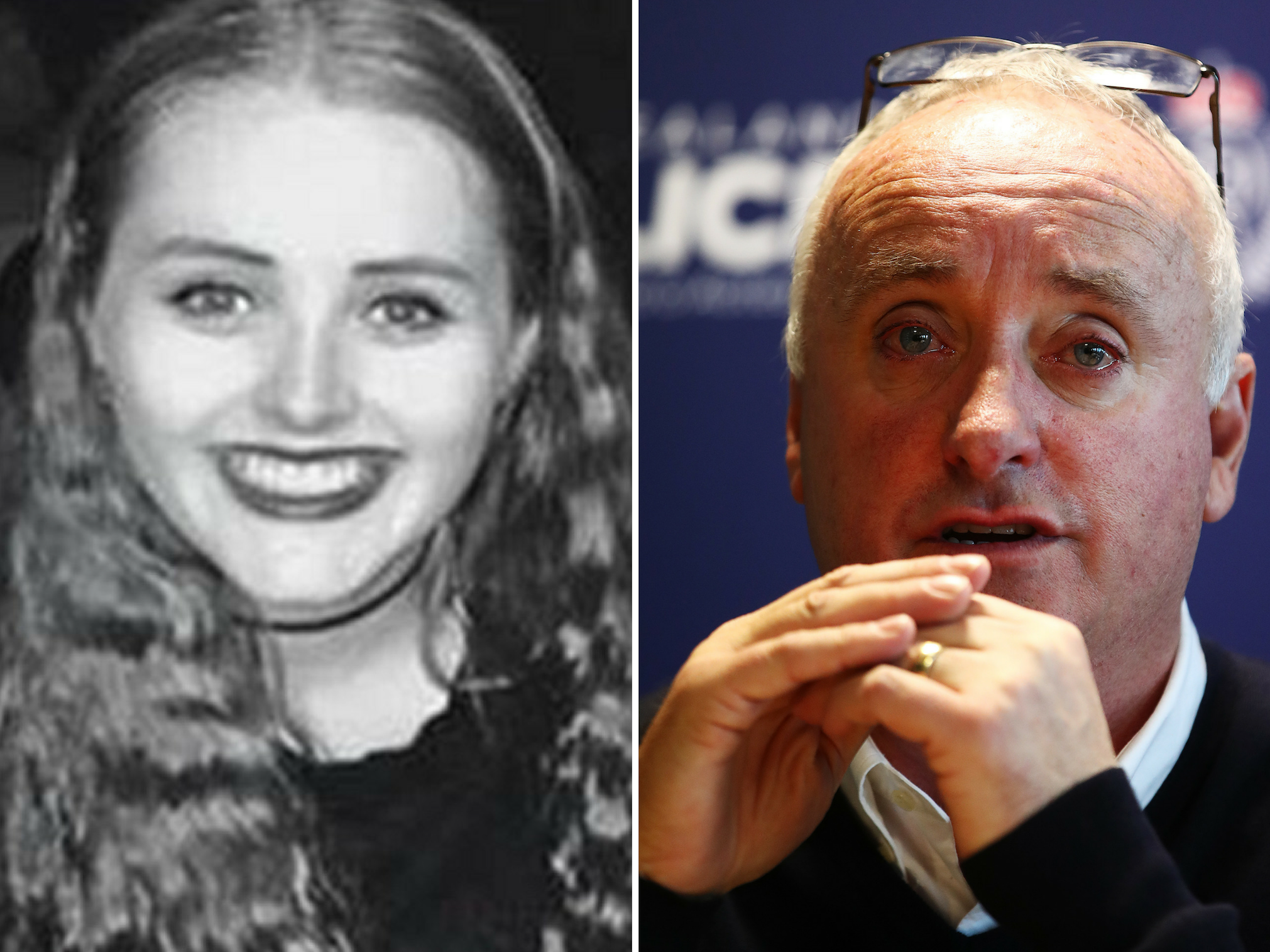 David Millane (right) makes an emotional appeal for help finding his missing daughter, 22-year-old British backpacker Grace Millane (left), who was last seen in Auckland, New Zealand, on 1 December