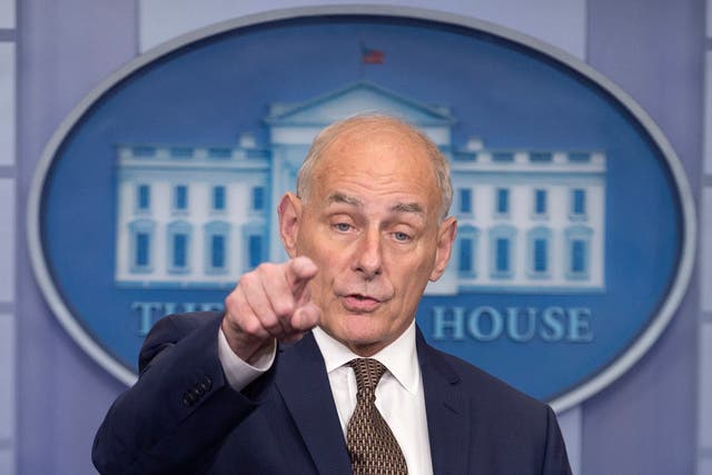 Former White House Chief of Staff John Kelly was critical of Donald Trump in candid comments on Wednesday night. EPA