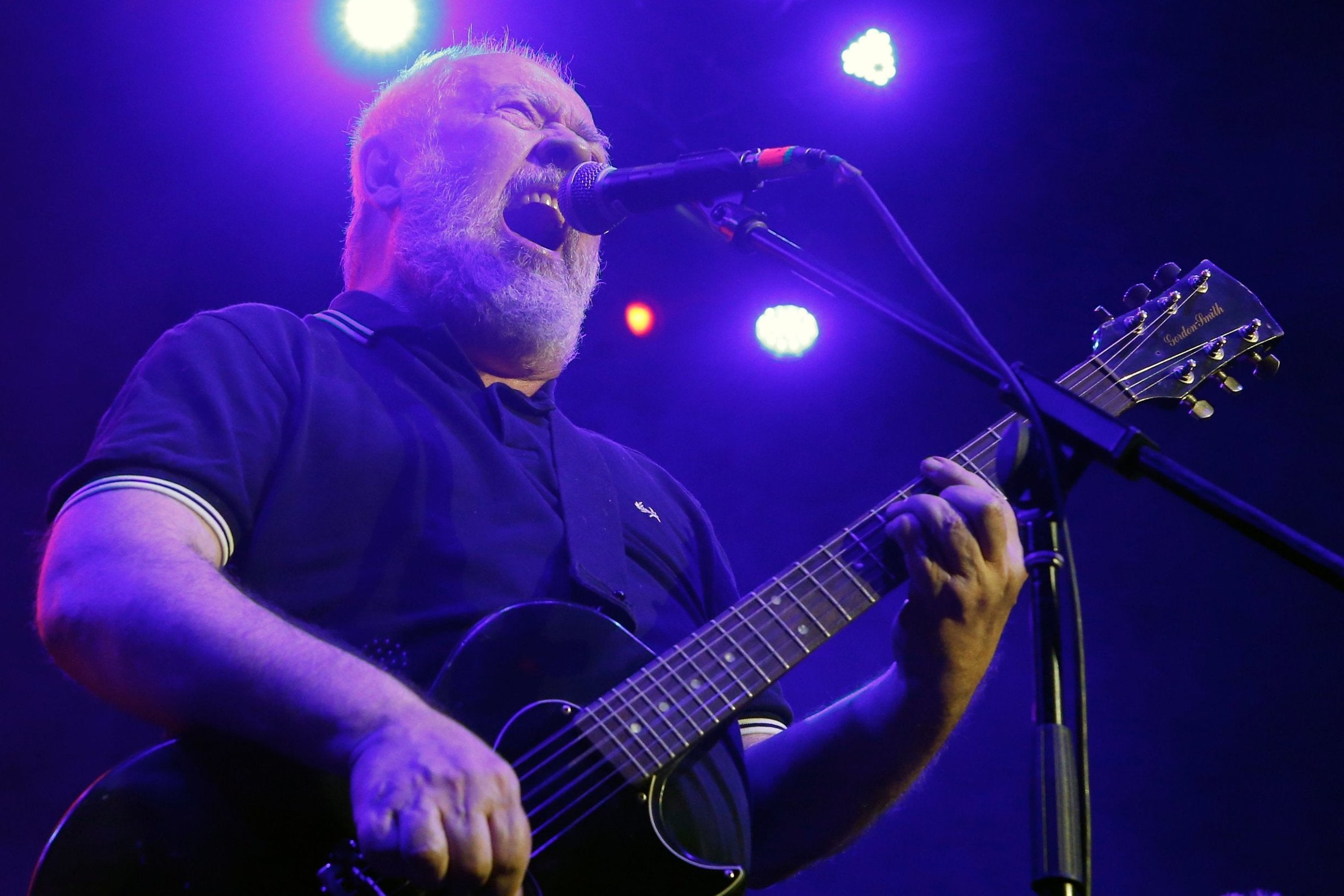 Pete Shelley, of the British punk band Buzzcocks, performs at Plaza Condesa in the 6th edition of the Marvin Festival in Mexico City on 19 May, 2018
