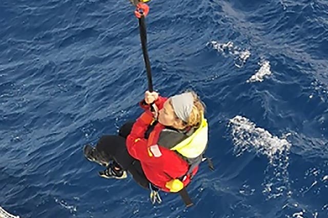 Susie Goodall rescued by Hong Kong-flagged vessel the Tian Fu