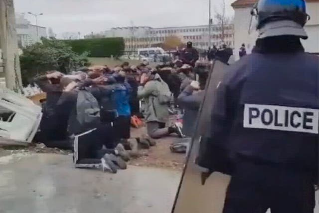 A demonstration by students outside a school in the western Paris suburb of Mantes-la-Jolie ended in clashes with the police and more than 140 arrests