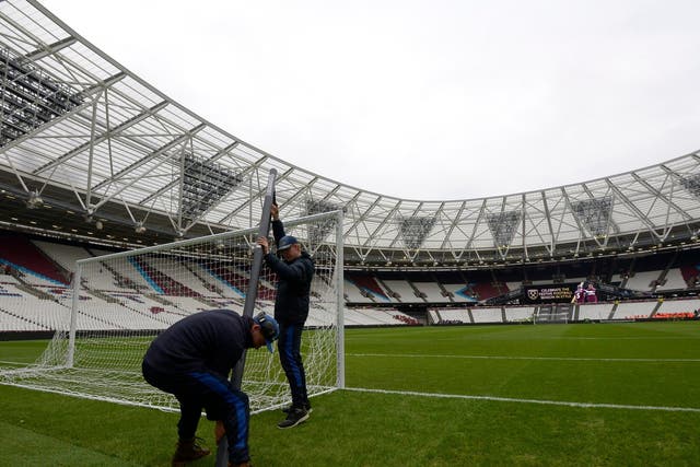 West Ham take on Crystal Palace at the London Stadium