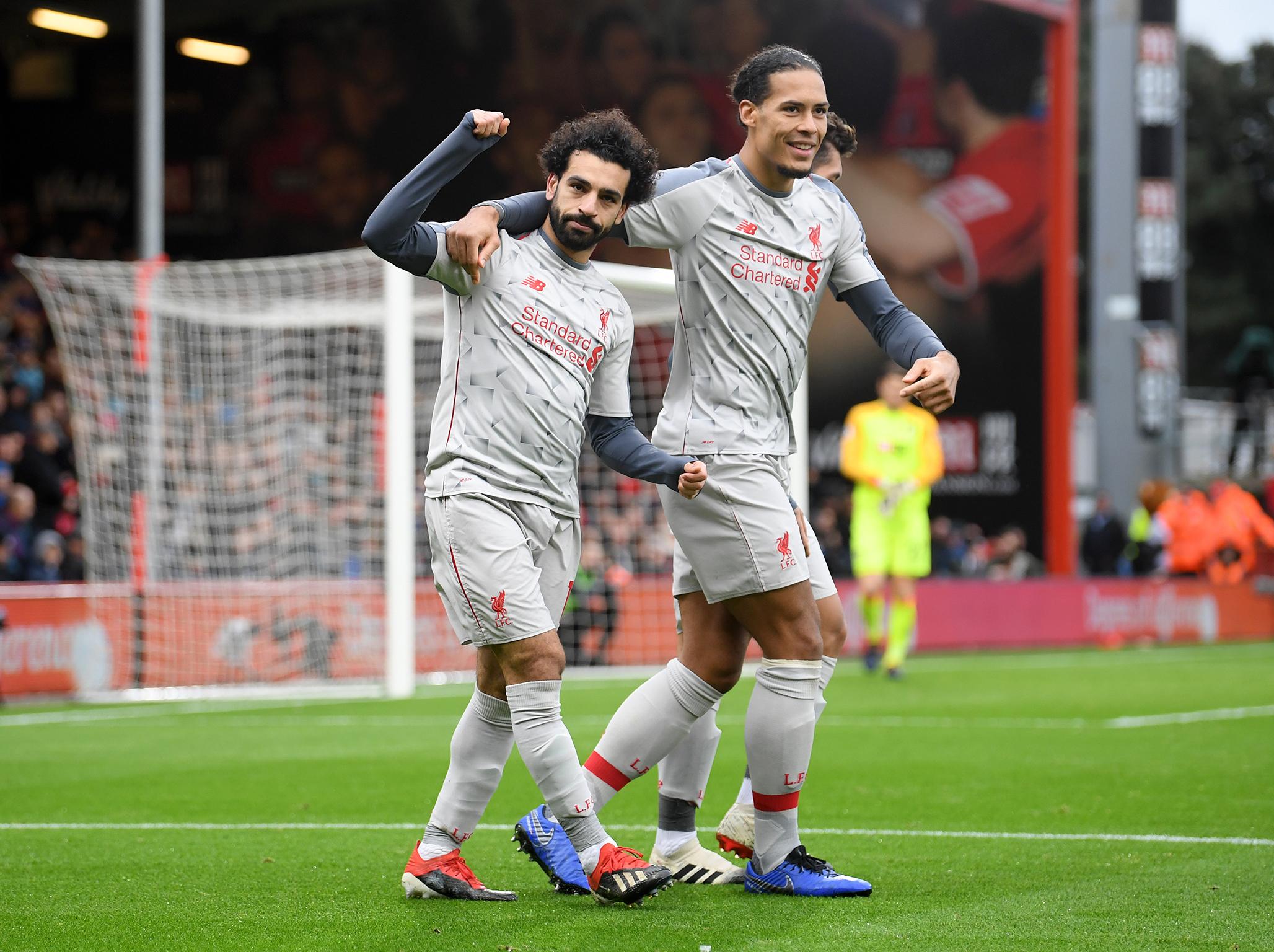 Salah opened the scoring midway through the first half (Getty)