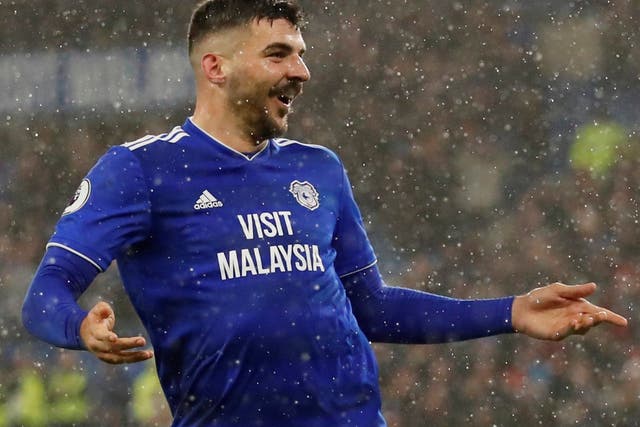 Callum Paterson celebrates after securing victory for Cardiff over Southampton