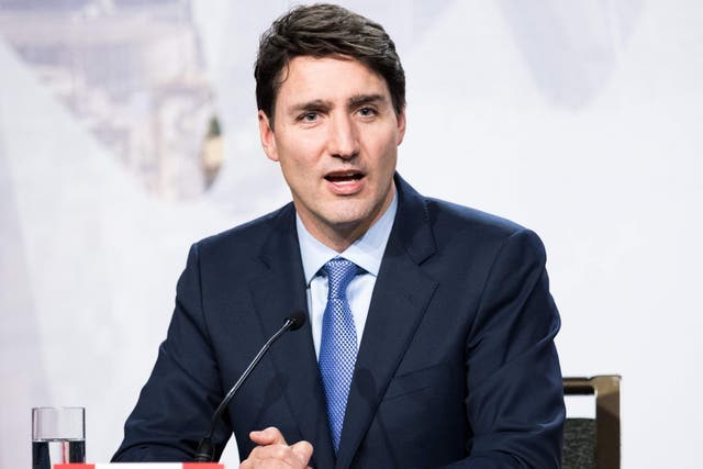 Canada's Prime minister Justin Trudeau speaks during the Prime ministers of the canadian provinces meeting in Montreal