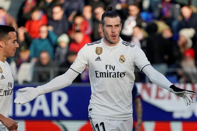 Gareth Bale celebrates putting Real Madrid in front