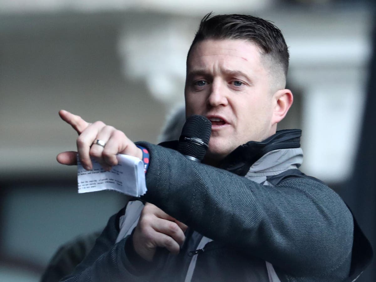 Tommy Robinson: Former EDL leader blames 'establishment' as his website is taken offline