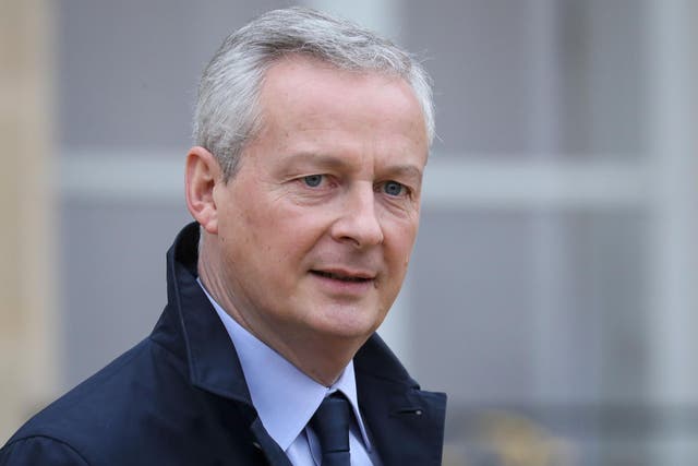 Bruno Le Maire visited an upmarket neighbourhood in Paris on Sunday