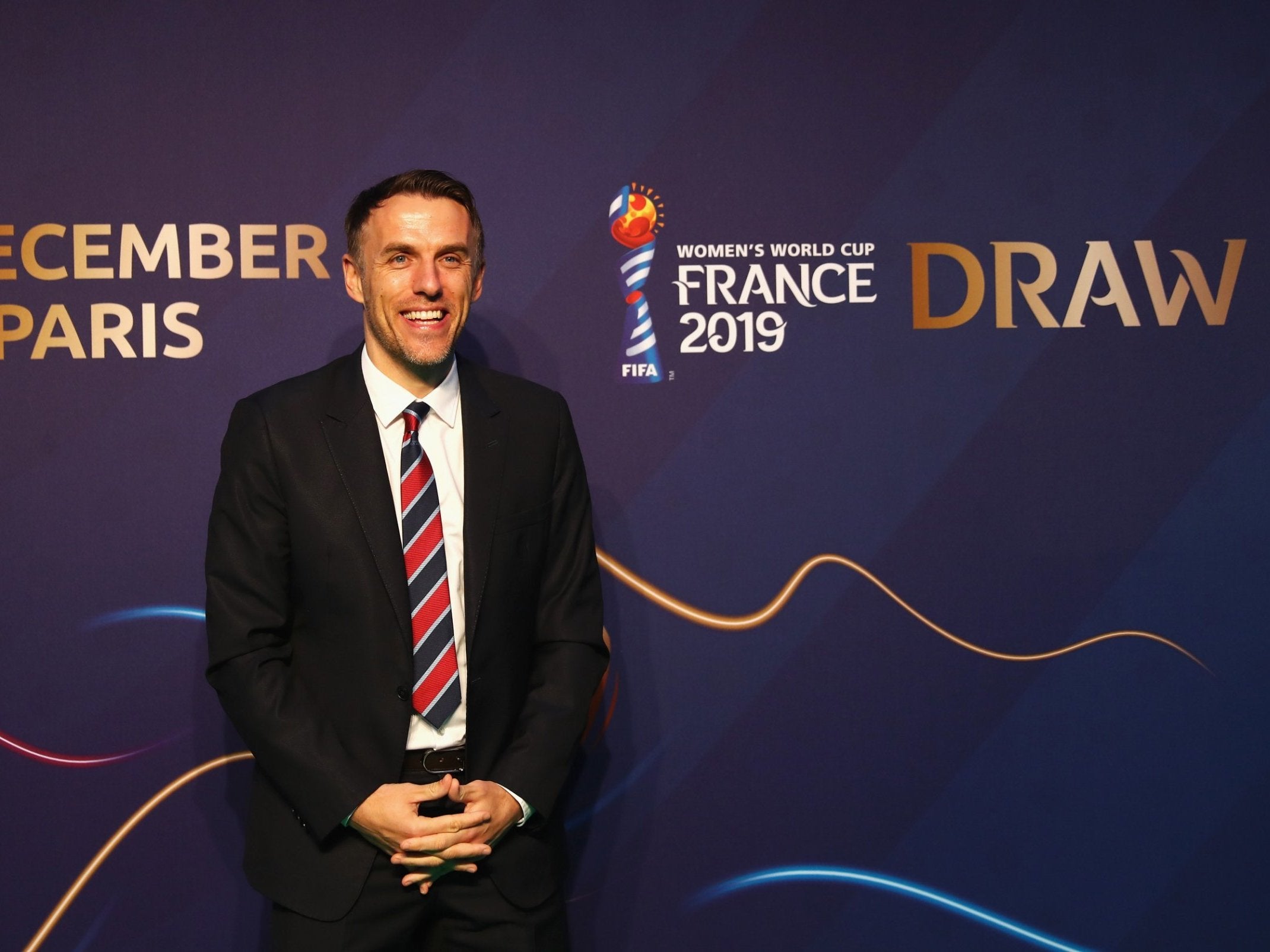 Phil Neville attended the World Cup draw in Paris