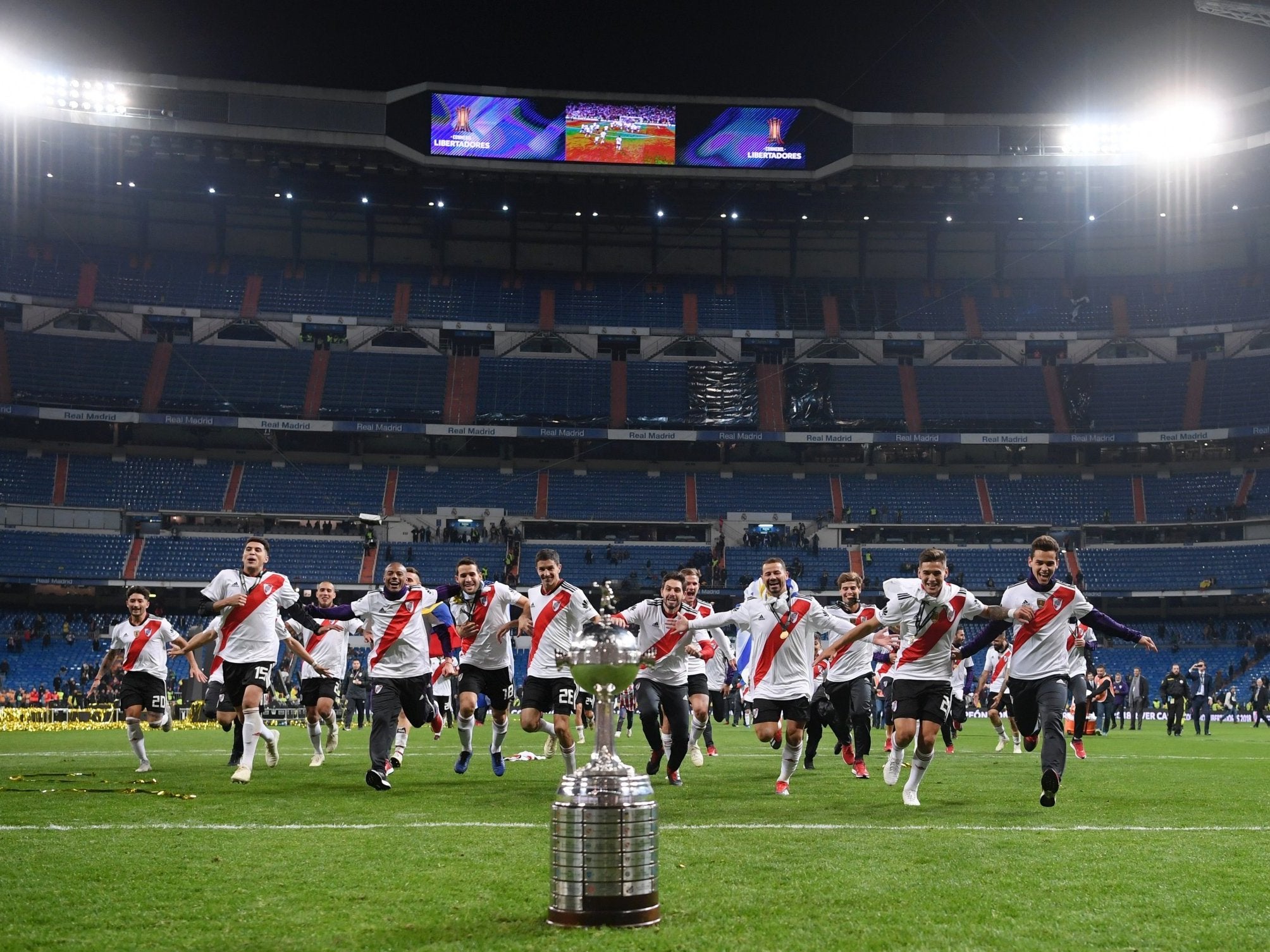 River Plate celebrate their Copa Libertadores final victory