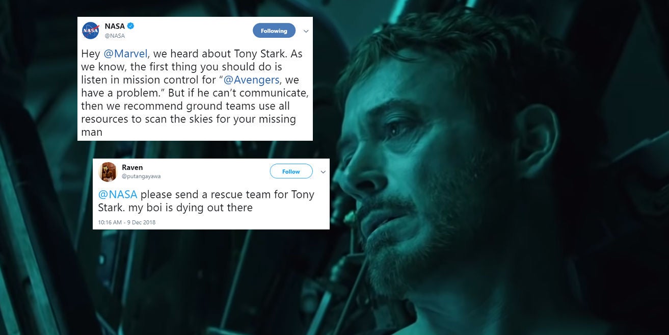 Avengers Endgame: Nasa responds to pleas from Marvel fans 