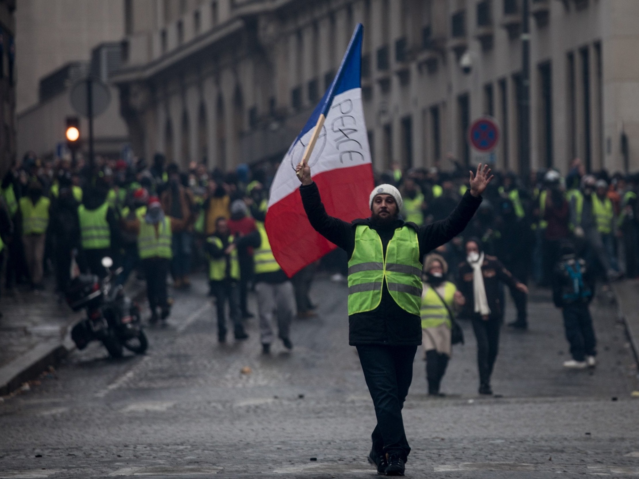 Donald Trump blamed the 'gillet jaunes' protests on the Paris climate agreement