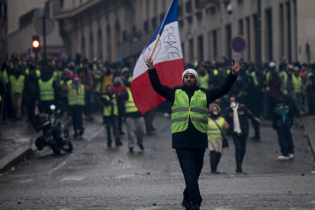 Donald Trump blamed the 'gillet jaunes' protests on the Paris climate agreement