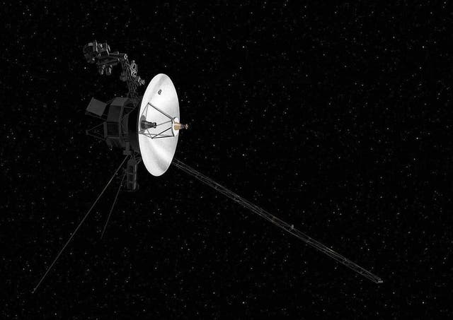Artist's concept of the Voyager spacecraft in space