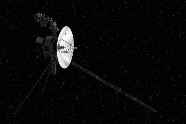 Artist's concept of the Voyager spacecraft in space