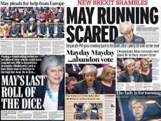‘Hanging by a thread’: How papers covered May’s Brexit humiliation