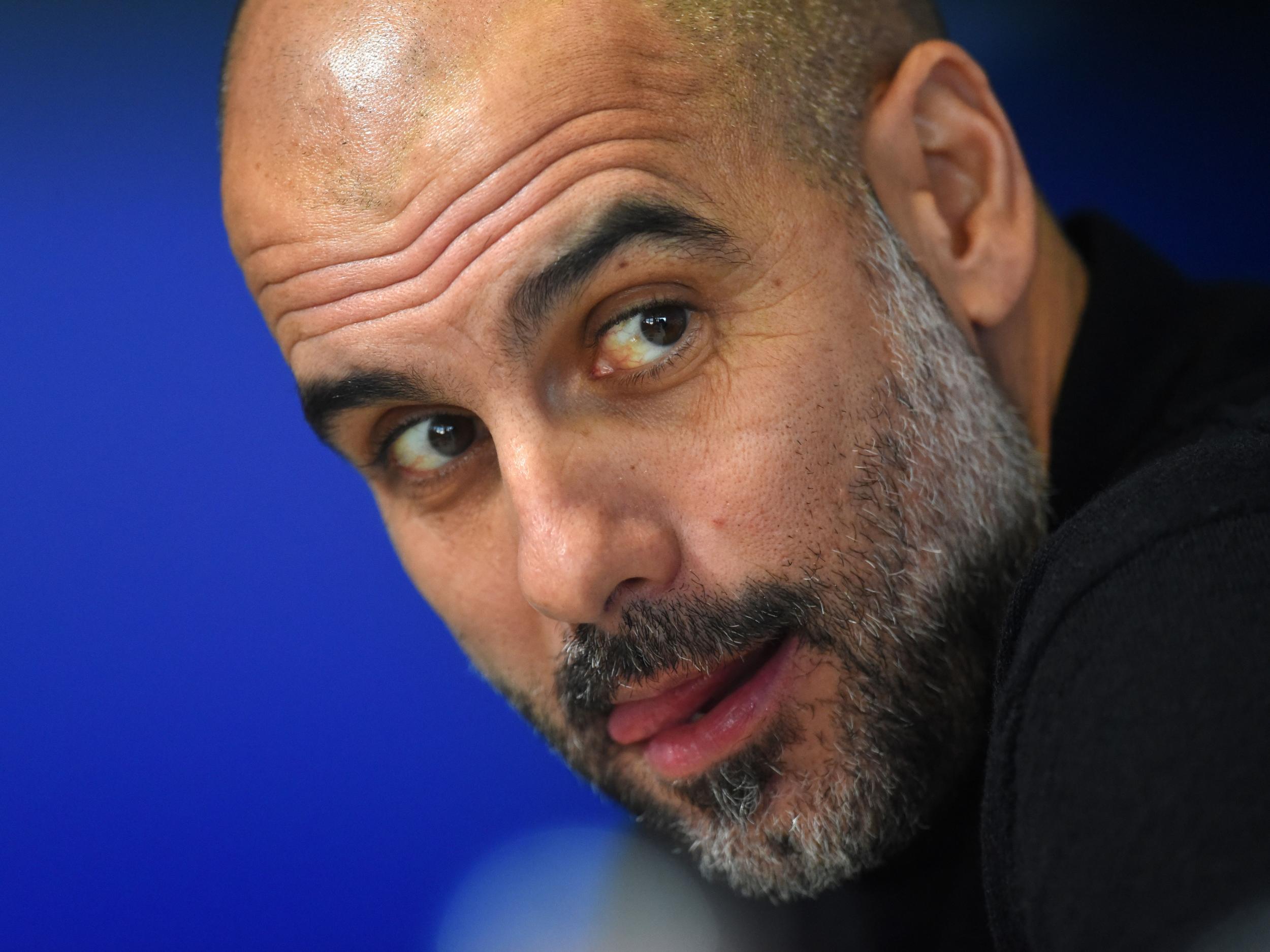 Pep Guardiola was not challenged on his controversial comments this week