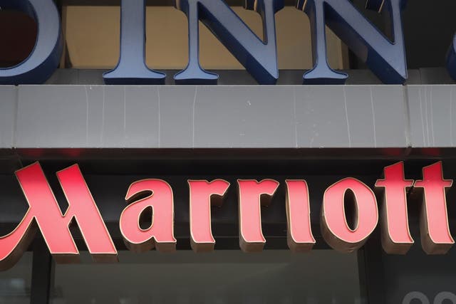 A sign marks the location of a Fairfield Inn & Suites Marriott hotel on November 30, 2018 in Chicago