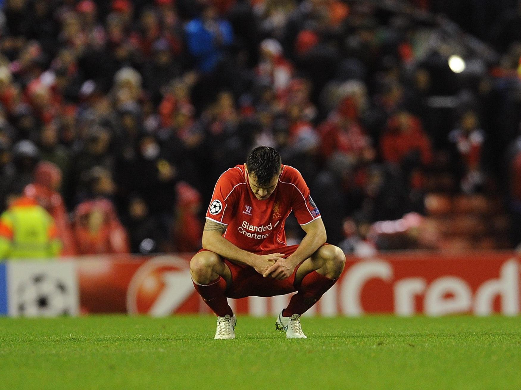 Dejan Lovren was left dejected at the end of Liverpool's draw with Basel