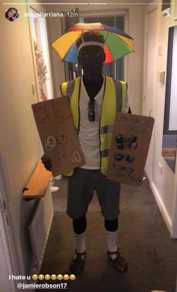 Robson appeared in 'blackface' at a party over the weekend