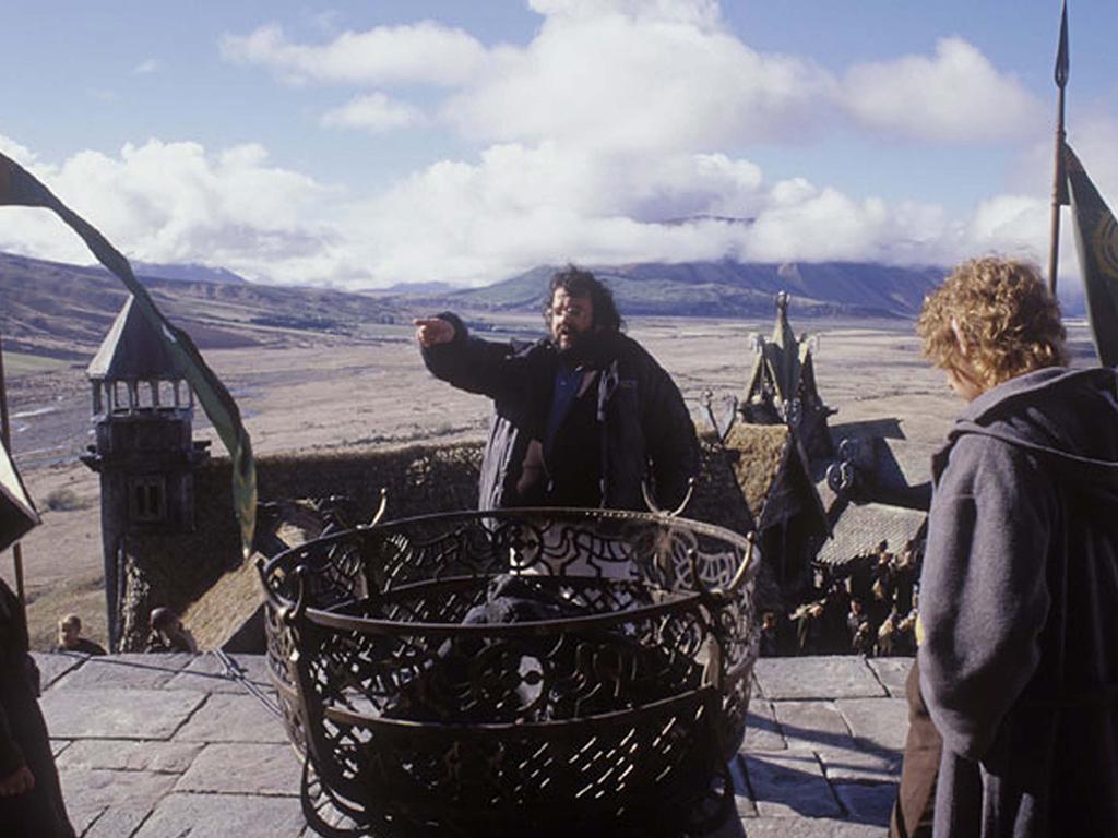 Jackson on the set of The Lord of the Rings