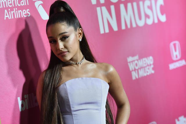 \Ariana Grande attends Billboard's 13th Annual Women In Music event at Pier 36 in New York City on 6 December, 2018.