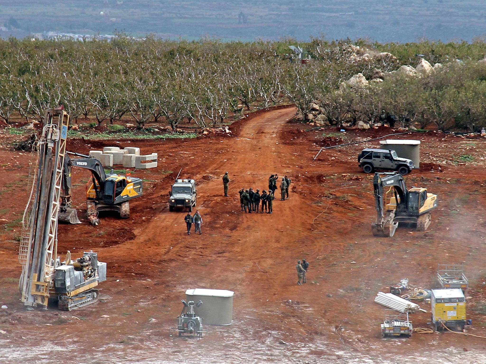 Kfar Kila village in Lebanon, where the Israeli military are allegedly excavating Hezbollah infiltration tunnels