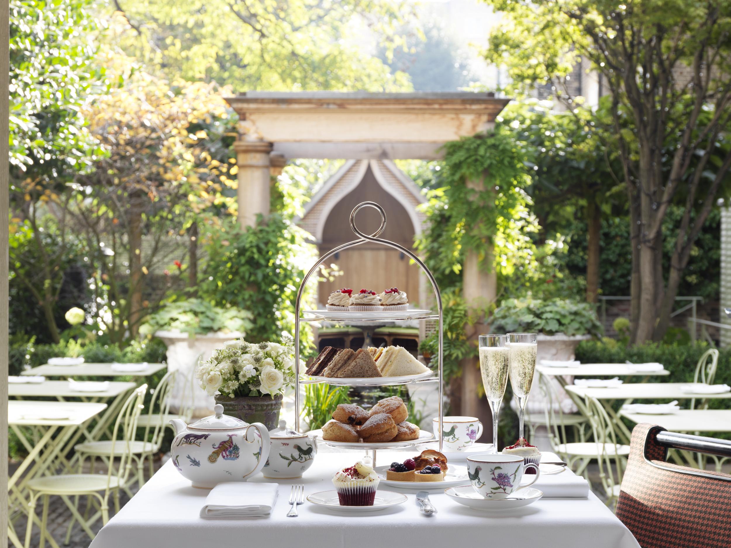 The private garden at Number Sixteen is the perfect spot for afternoon tea