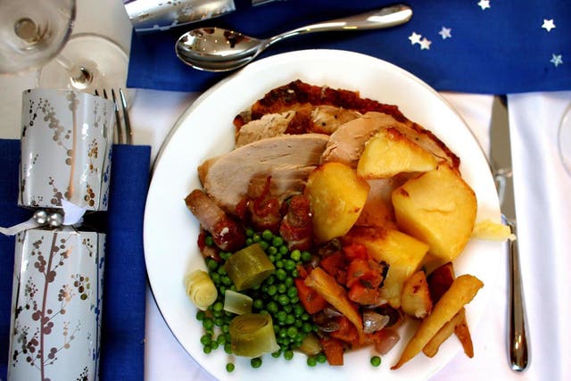 The study claims that family members will also squabble over the time at which to eat Christmas dinner
