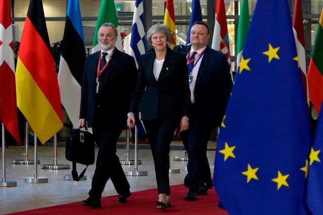 The 27 European leaders gathered in Brussels on Wednesday for a crucial European Union summit, with Theresa May seeking a compromise to save the Brexit deal