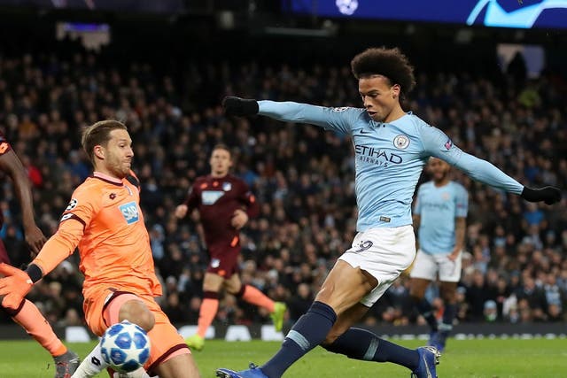 Leroy Sane scored twice to see Manchester City past Hoffenheim