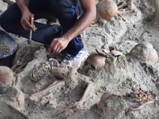 Skeletons of 21 children found in mass grave in Sri Lanka with 'signs of torture'