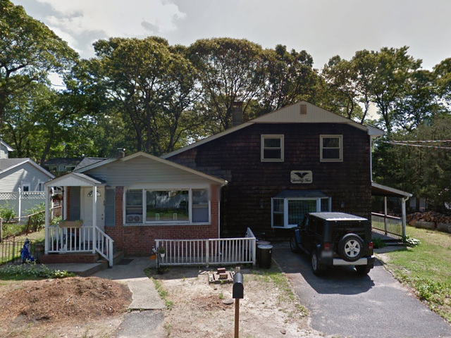 The house on Long Island where George Carroll's remain were found buried under the basement