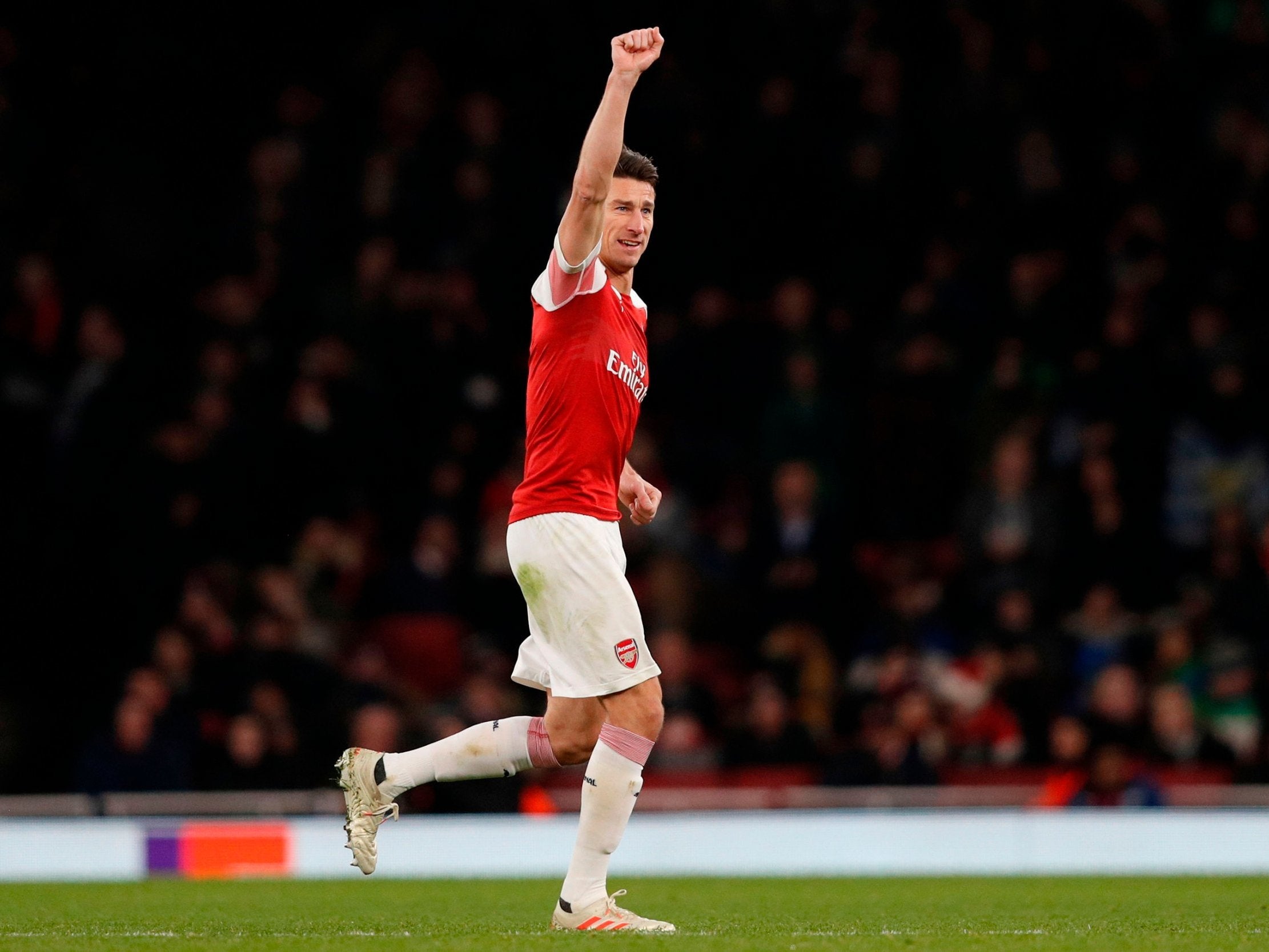 Laurent Koscielny made his first appearance since May
