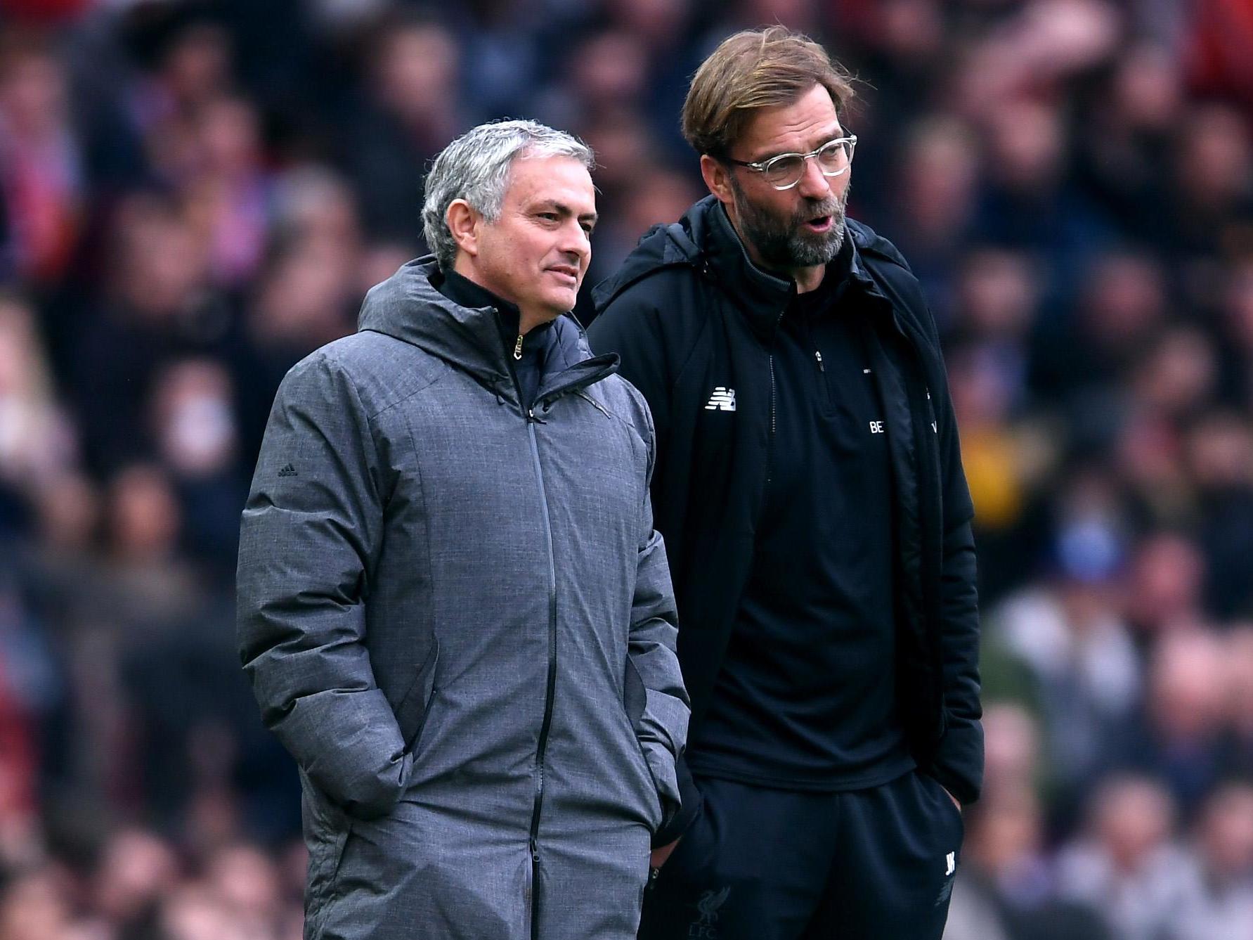 Jose Mourinho and Jurgen Klopp go head to head on Sunday
