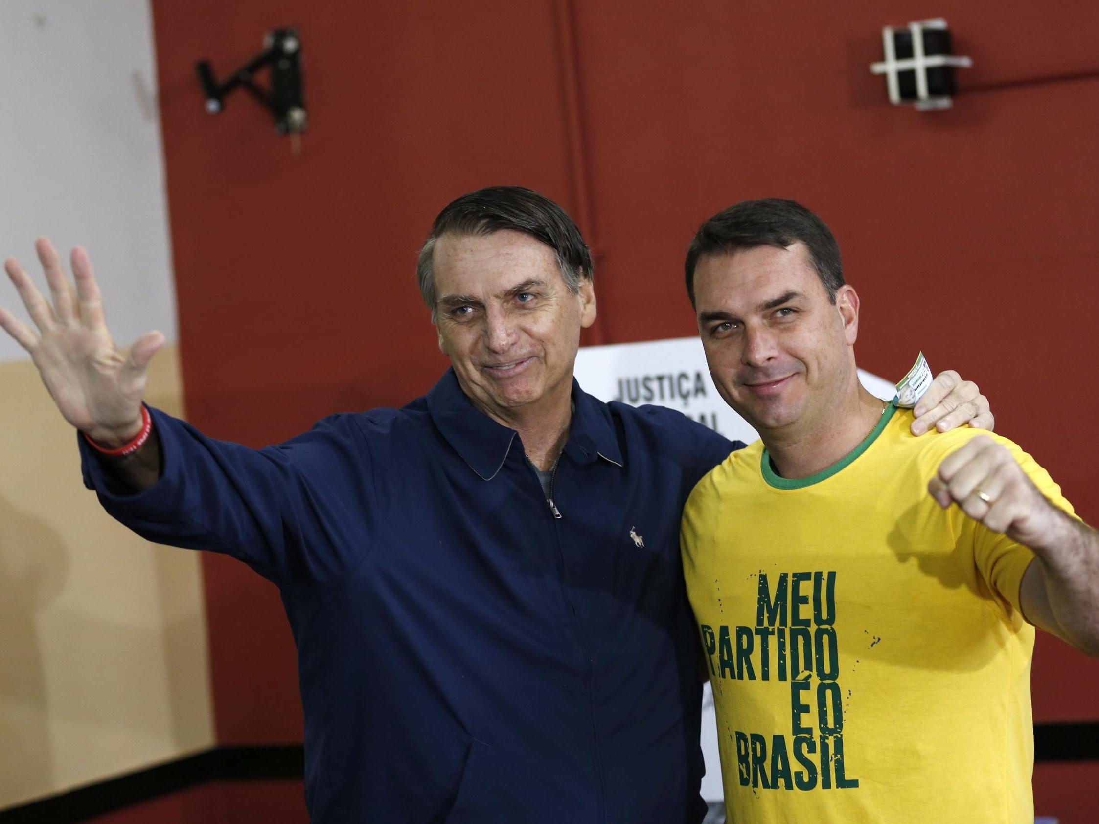 Jair and Flavio Bolsanoro in October 2018