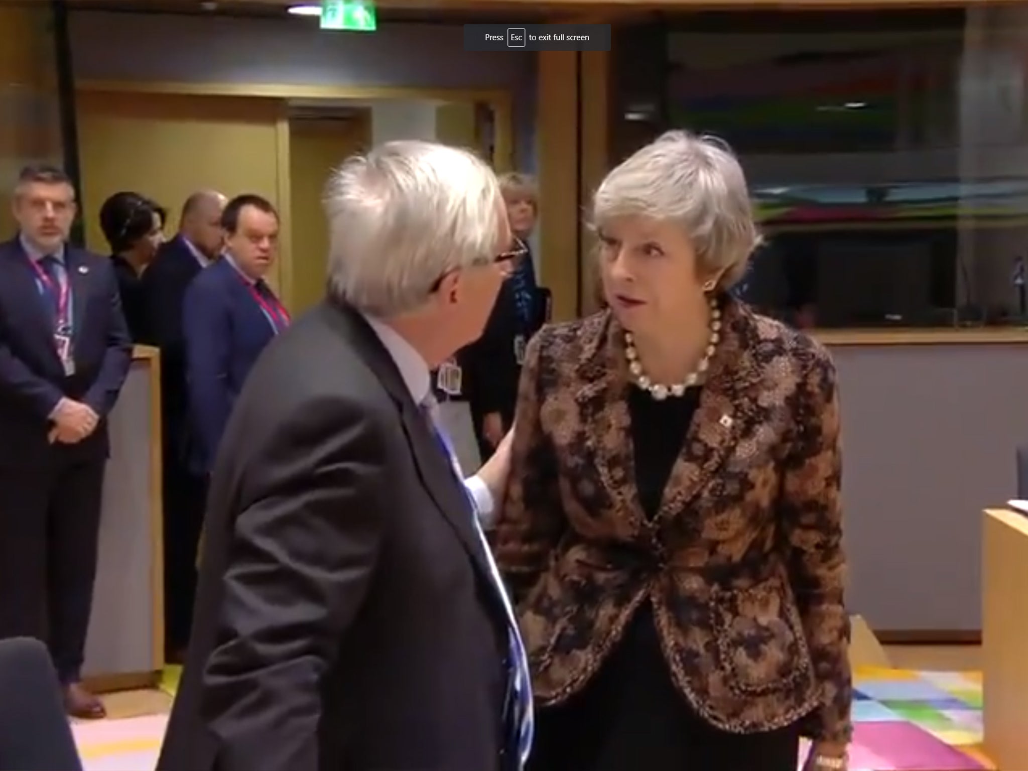 Theresa May and Jean-Claude Juncker had an icy conversation on Friday morning