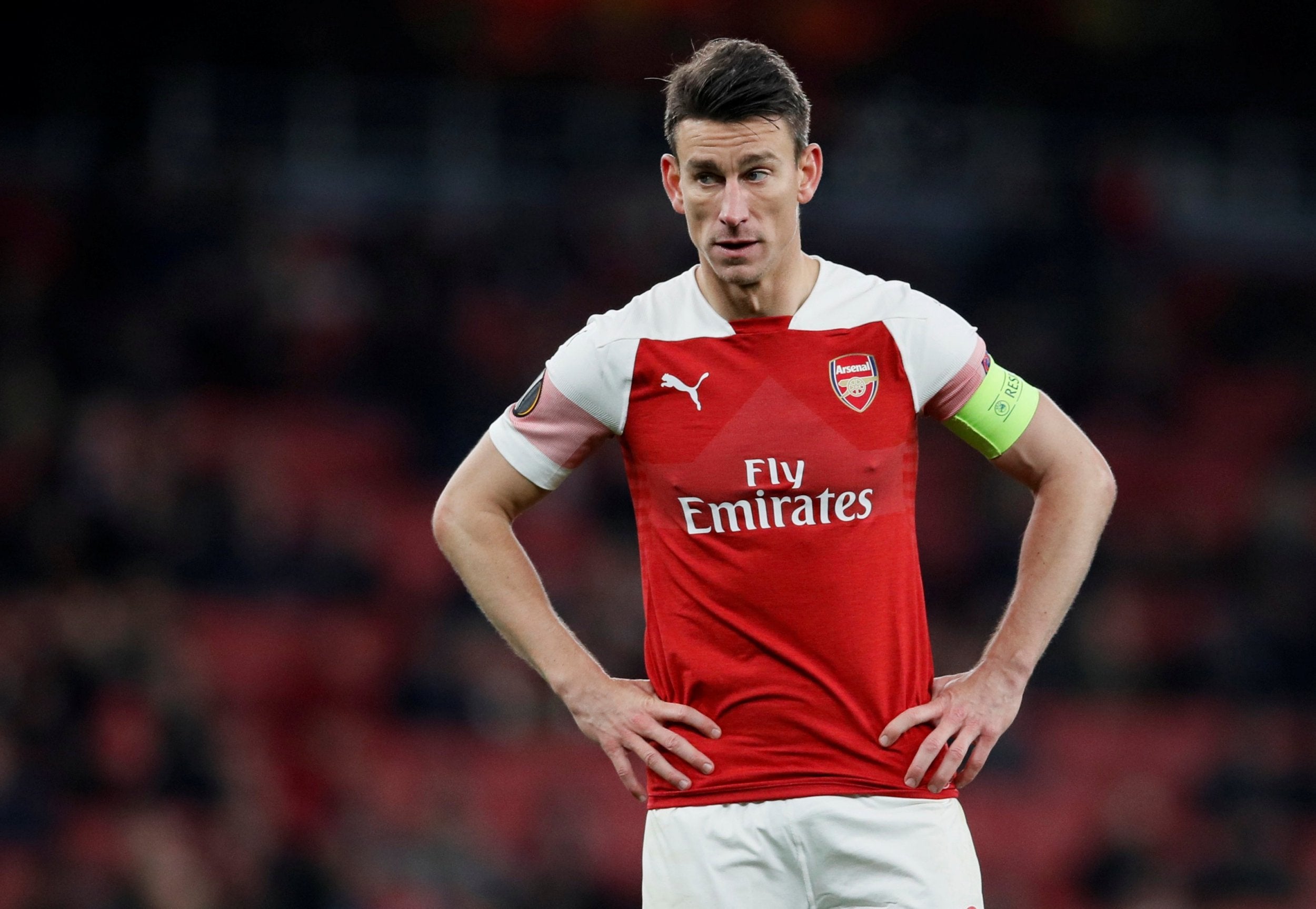 Laurent Koscielny returned after a long-term absence with an achilles injury