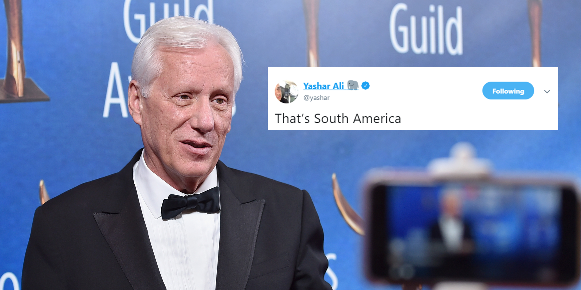 James Woods tried to correct CNN about a map and ended up committing a