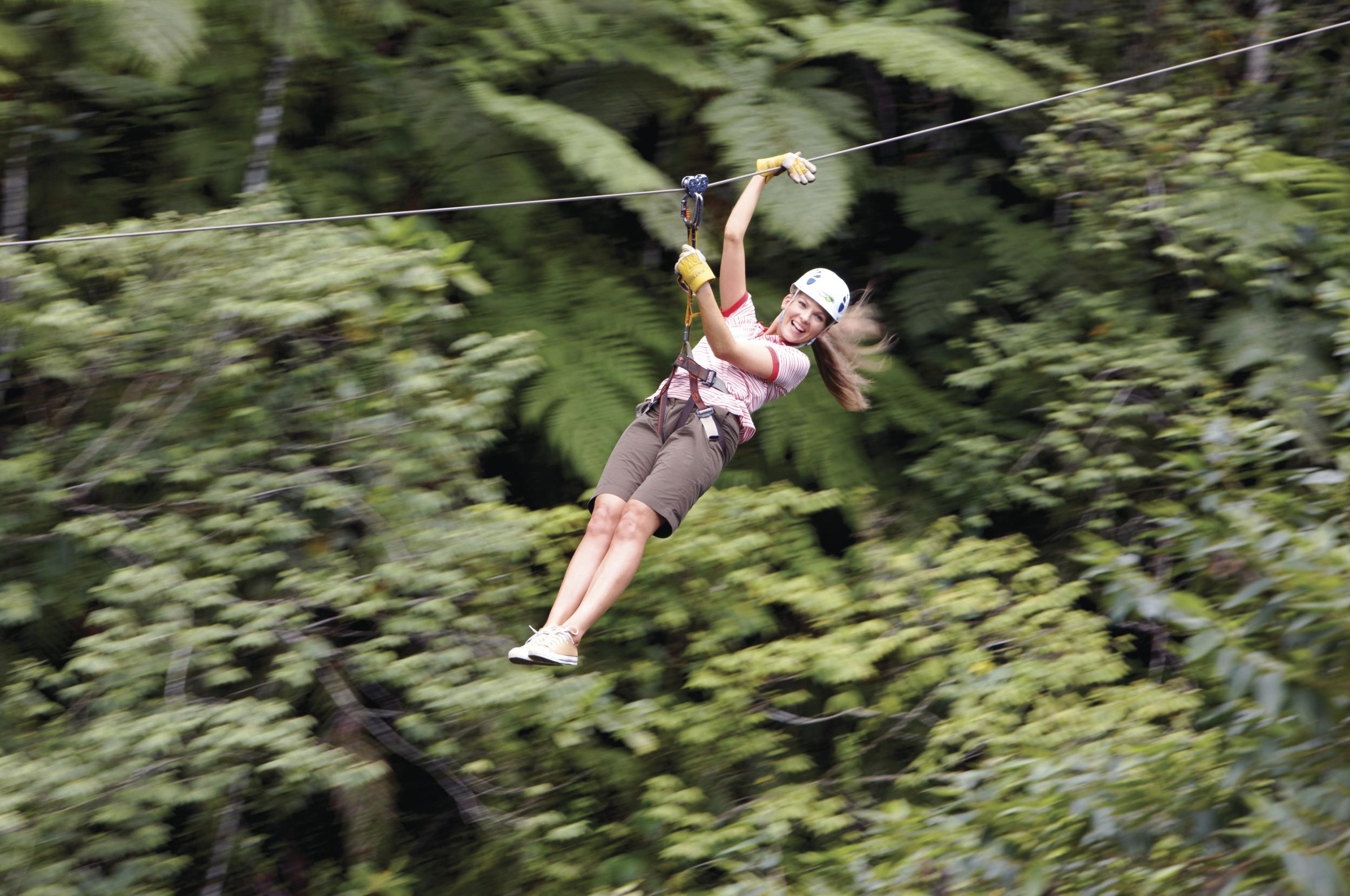 Take on 16 zip lines in a row