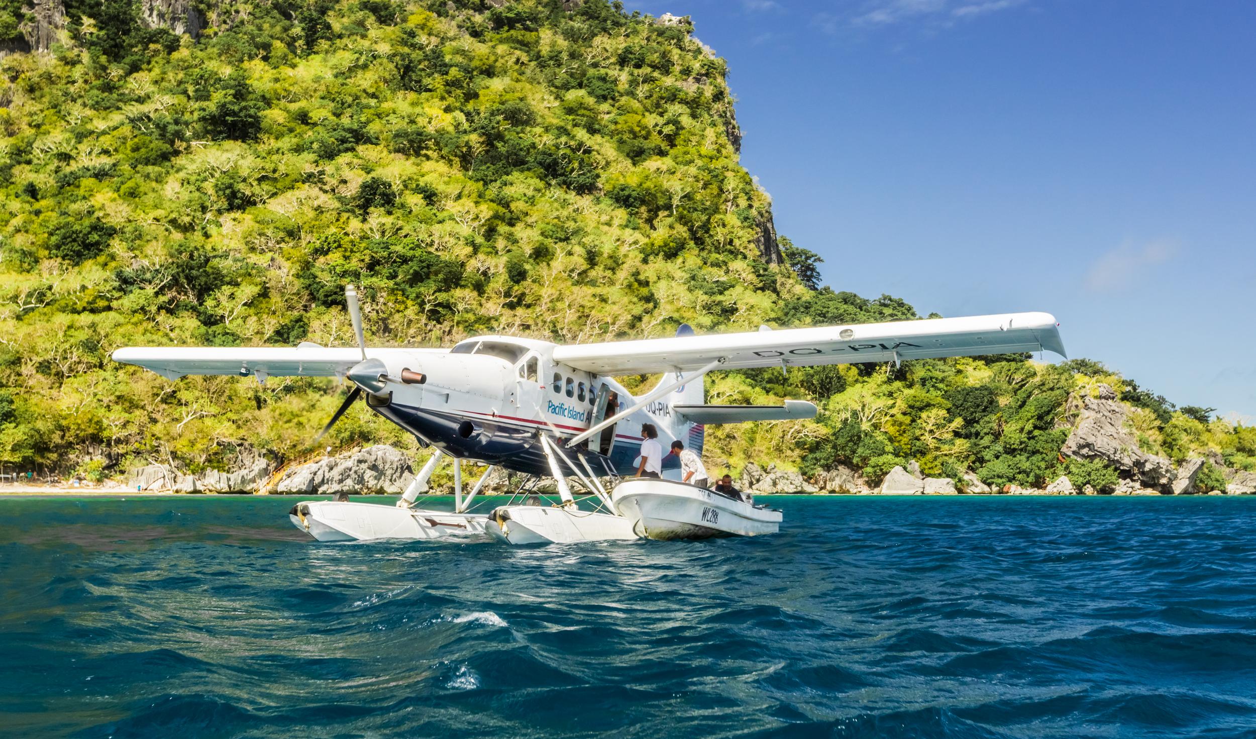 Flying by seaplane is the best way to see the islands