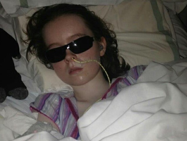 Jessica was 15 when her ME got so severe she had to be fed by a tube