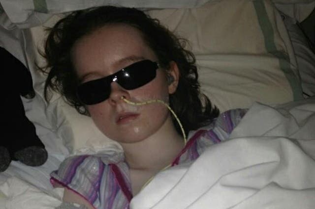 Jessica was 15 when her ME got so severe she had to be fed by a tube
