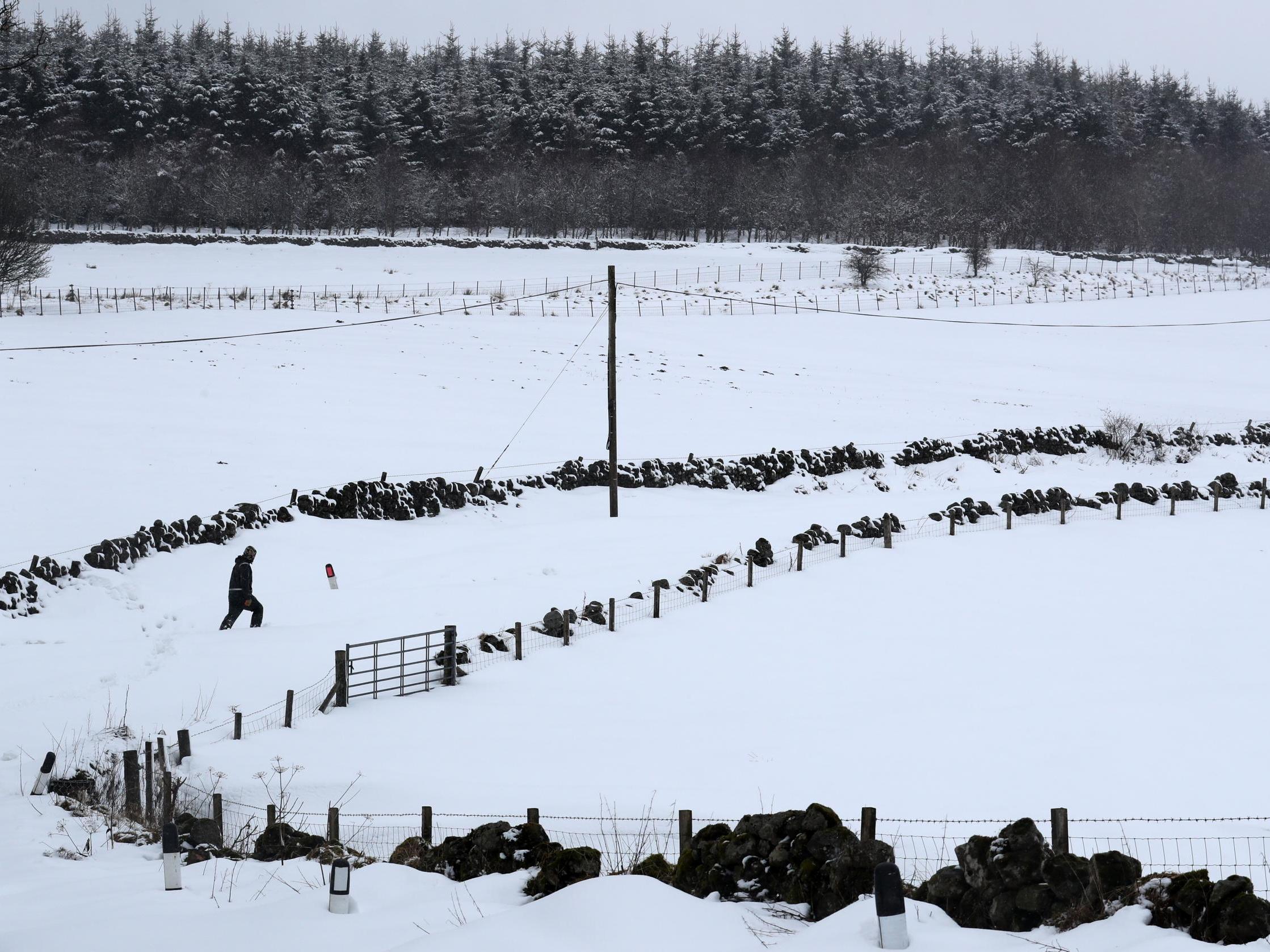 Snow in Scotland in March 2018 (file photo)