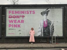 Feminist murals in London celebrate 100 years of women's vote
