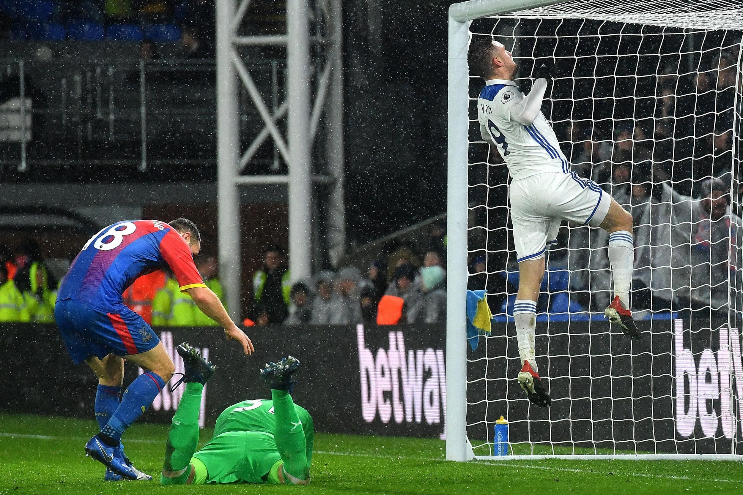 Guaita got lucky when his save bounced off the post back into his arms