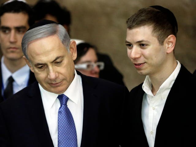 Benjamin and Yair Netanyahu in 2015