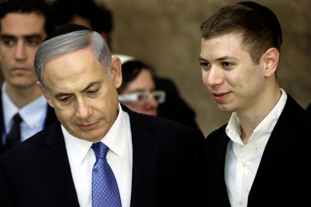 Benjamin and Yair Netanyahu in 2015