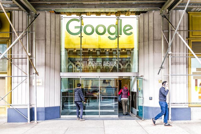 Google company office in downtown lower Chelsea neighbourhood district Manhattan NYC