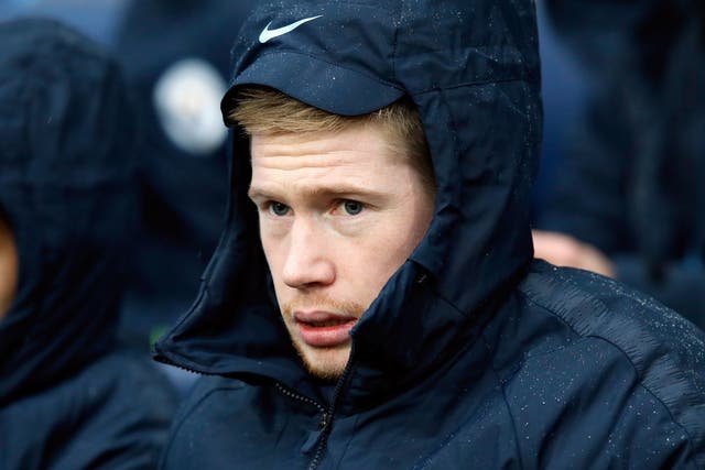 Kevin De Bruyne missed Sunday's victory with a muscle problem